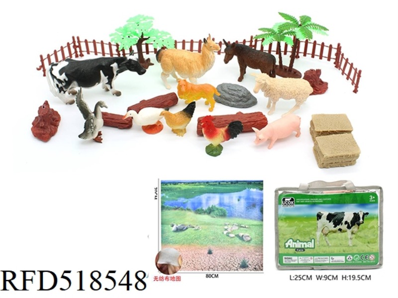 30 PIECE SET RANCH ANIMAL LARGE COLLECTION