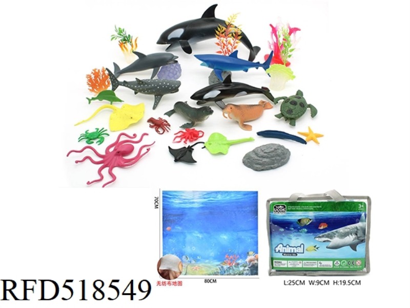 30 PIECE SET MARINE ANIMAL LARGE COLLECTION