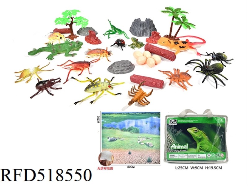 30 PIECE SET CRAWLING INSECT LARGE COLLECTION
