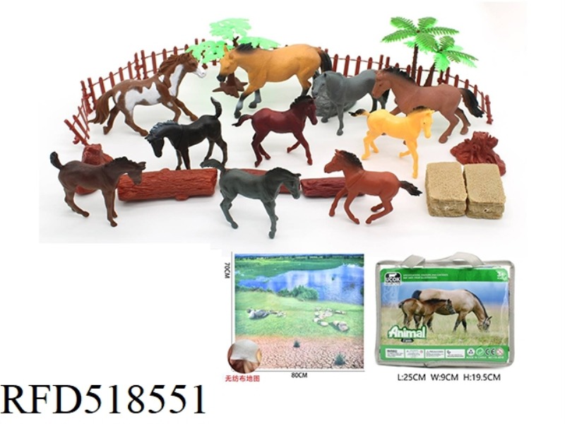 A 30-PIECE SET OF HORSES