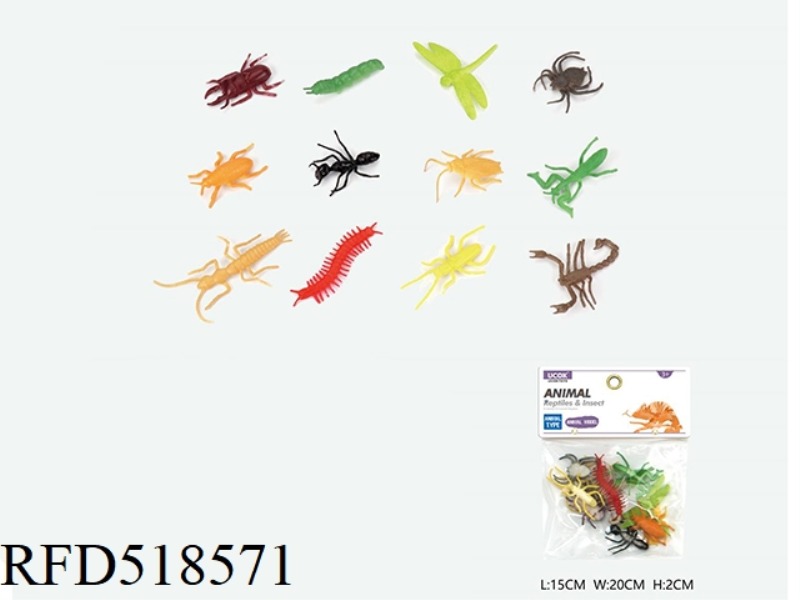 12 3-INCH MINI INSECT SET