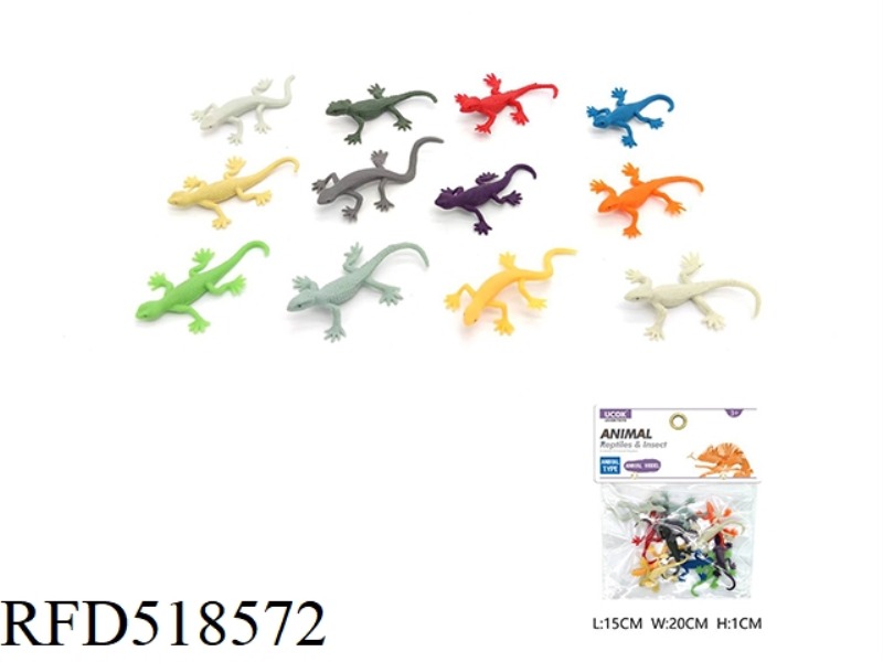 12 3-INCH MINI LIZARDS SET