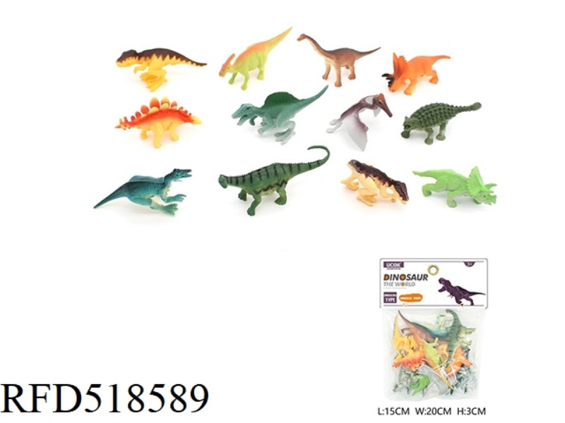 12 3-INCH DINOSAUR MODEL SET