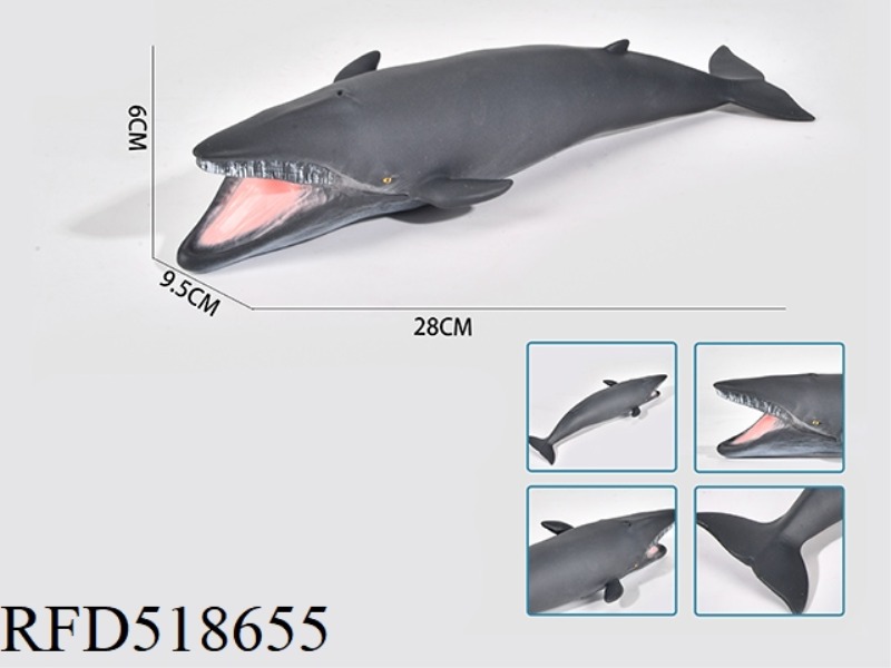 BLUE WHALE WITH ENAMELLED COTTON