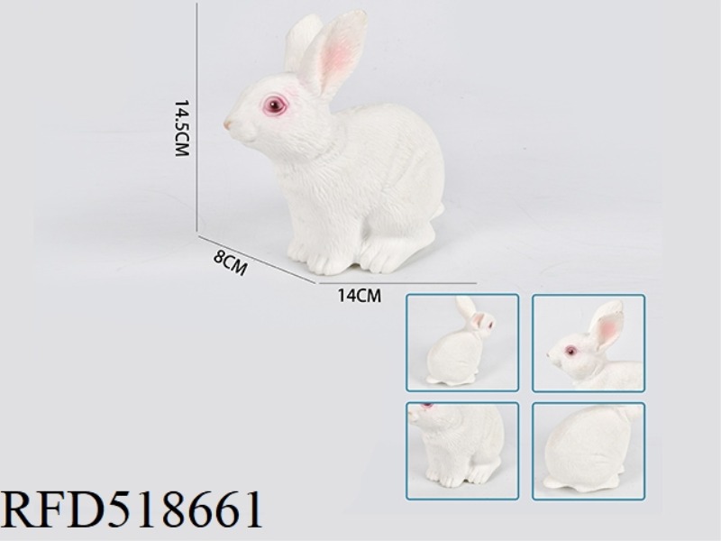 WHITE RABBIT WITH ENAMELLED COTTON