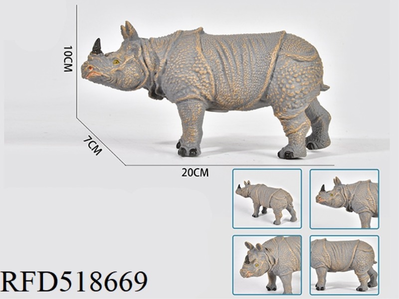 RHINOCEROS WITH ENAMELLED COTTON