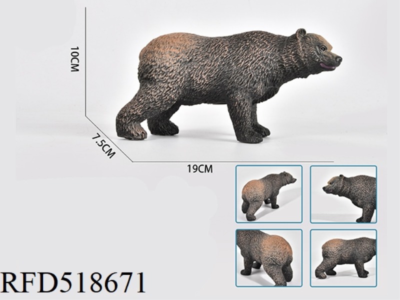 BROWN BEAR WITH ENAMELLED COTTON