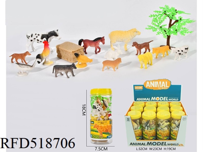 16 PIECE SET OF RANCH ANIMAL CANISTER 12PCS