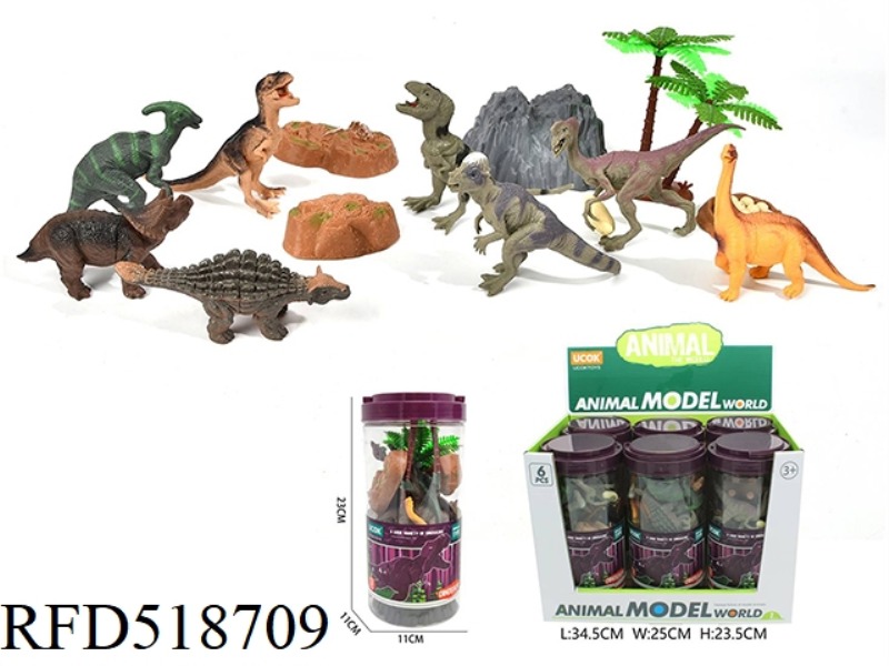 13 PIECE DINOSAUR BUCKET PACK 6PCS