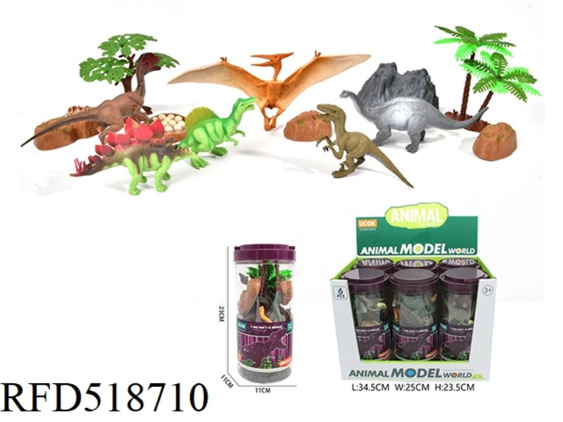 13 PIECE DINOSAUR BUCKET PACK 6PCS