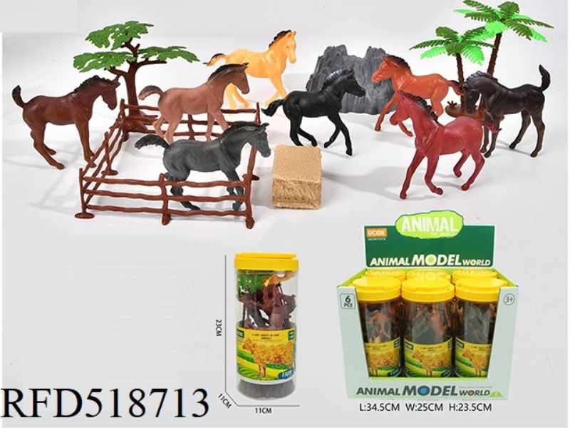 13 PIECES SET OF HORSE BUCKET 6PCS