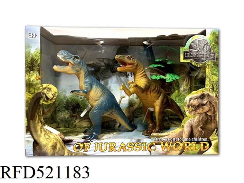 TYRANNOSAURUS REX, RAPTOR, DINOSAUR SET WITH IC