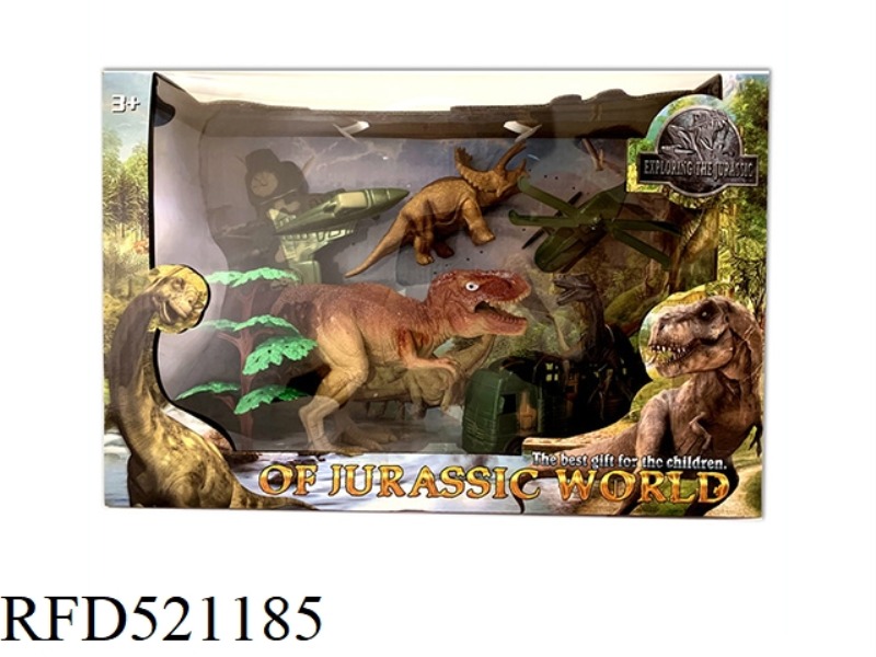 MILITARY SIMULATION DINOSAUR SCENE SET