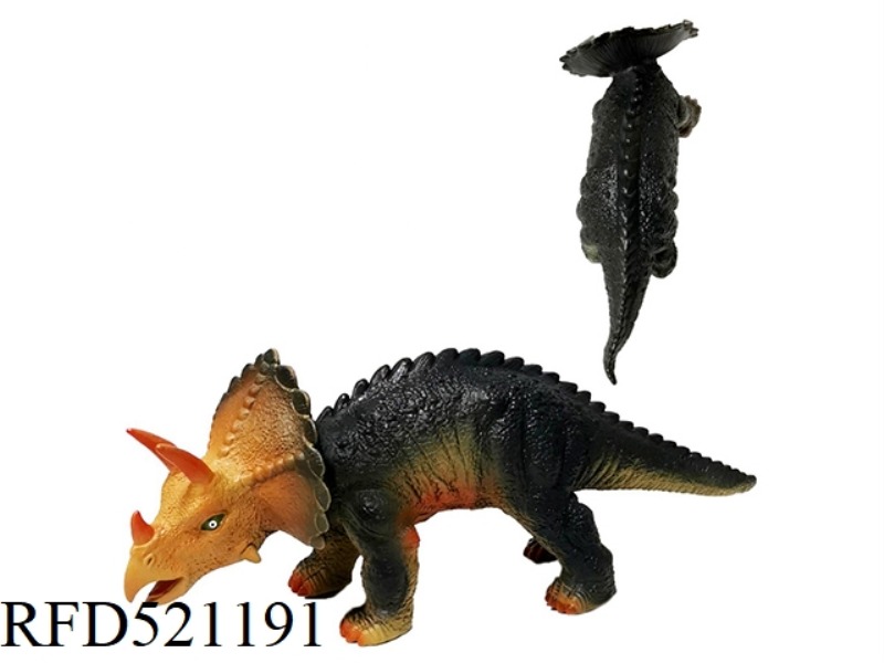 ENAMEL COTTON FILLED TRICERATOPS WITH IC PLUS LIGHTING