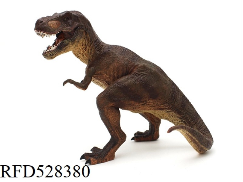 BROWN CROUCHING TYRANNOSAURUS REX (MOUTH CAN BE OPENED AND CLOSED)