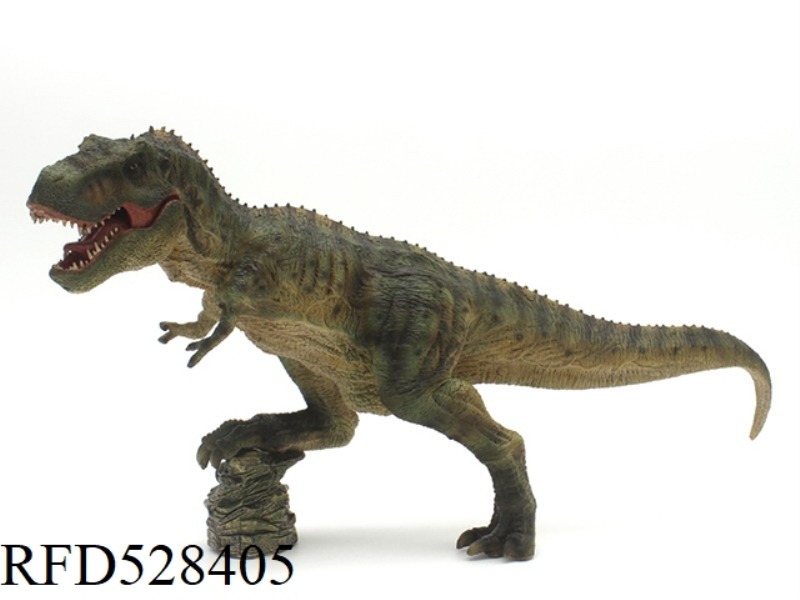 GREEN EMPEROR TYRANNOSAURUS REX (MOUTH CAN BE OPENED AND CLOSED) (WITH BASE)