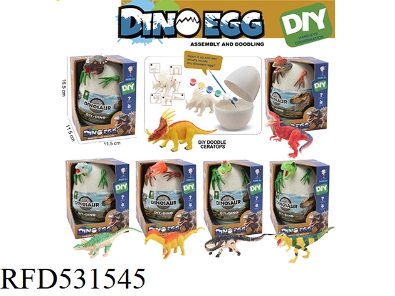 PUT TOGETHER PAINTED DINOSAUR EGGS