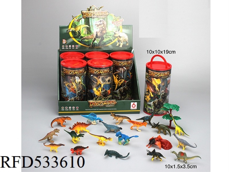 PVC SOLID DINOSAUR ANIMAL 6PCS