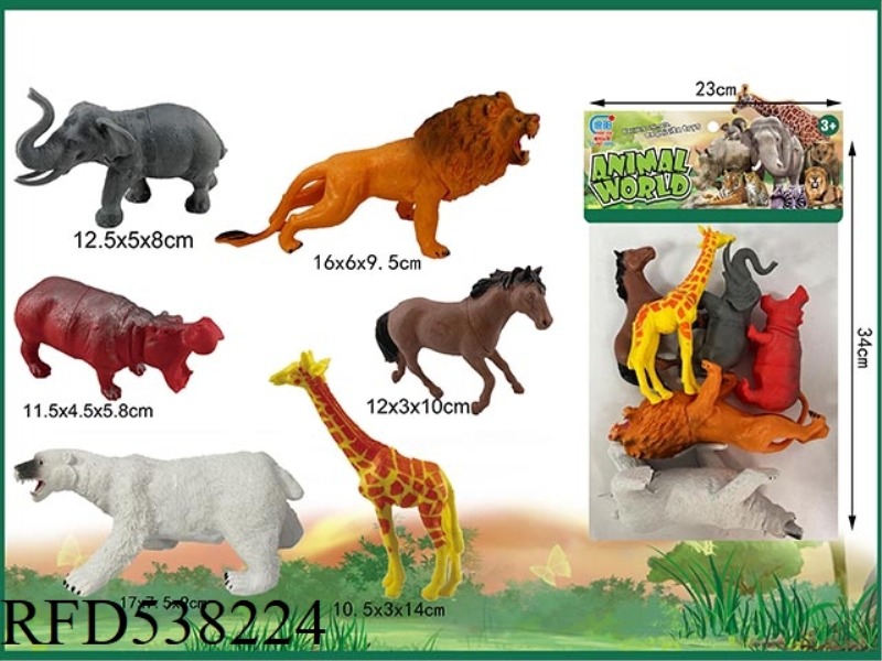 WILD ANIMAL SET 6PCS