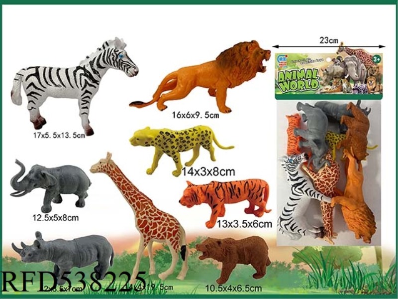 WILD ANIMAL SET 8PCS