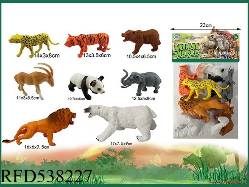WILD ANIMAL SET 8PCS