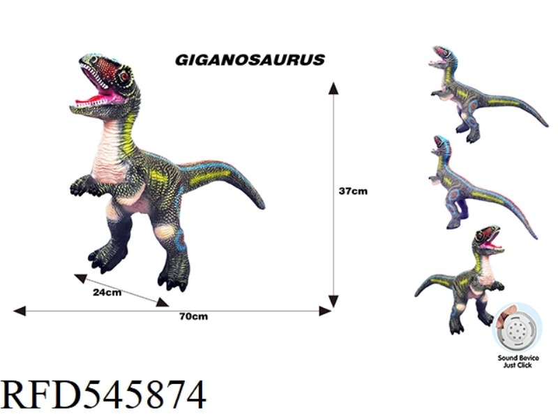 SIMULATION LARGE VELOCIRAPTOR 70CM (WITH IC LIGHT SOUND, VINYL AND COTTON)