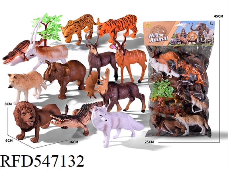 12 WILD ANIMALS +1 TREE