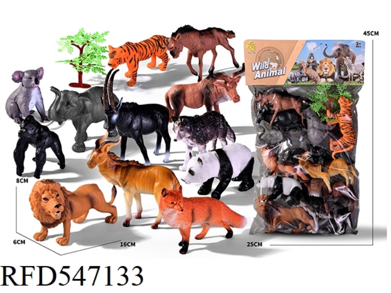 12 WILD ANIMALS +1 TREE