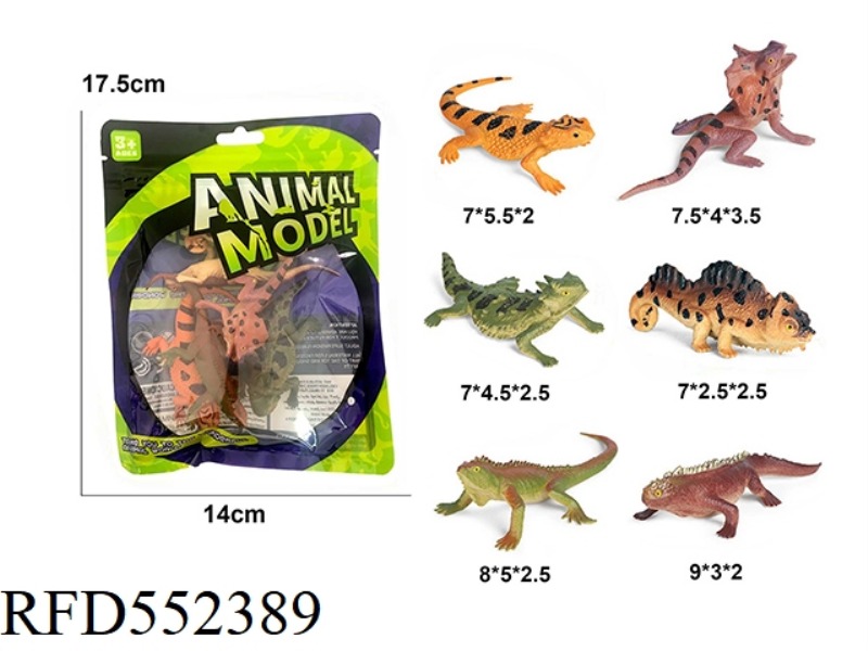 MINI LIZARD 6 PACK ECO-FRIENDLY PVC POLYCHLORINE