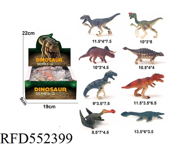 8 SOLID DINOSAURS 24PCS