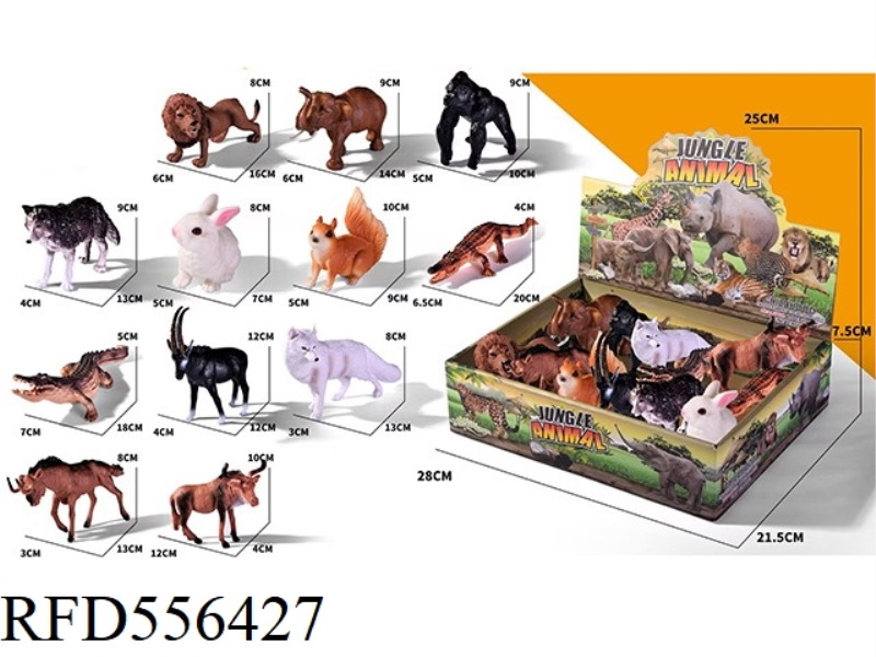 12 SIMULATED ANIMALS