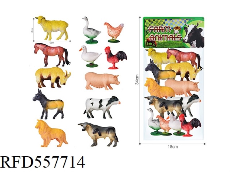 PVC FARM ANIMAL SET (12PCS)