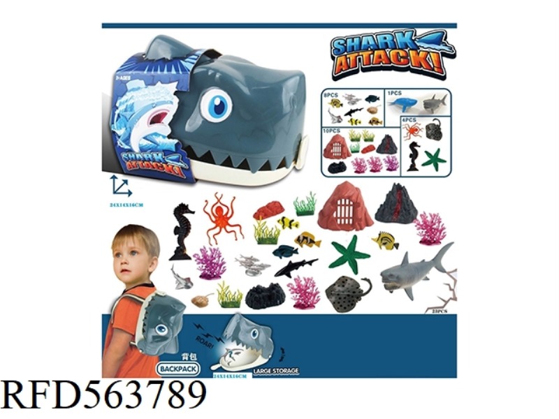 BACKPACK SHARK HEAD STORAGE BOX