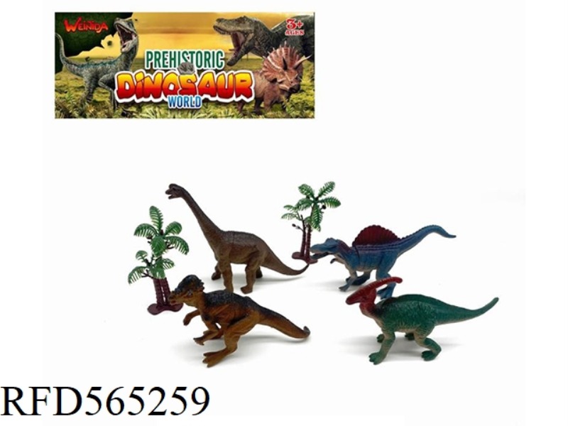 4-PIECE DINOSAUR SET (5.5 