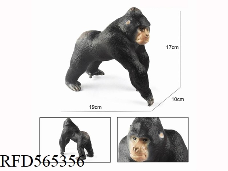 SILVERBACK GORILLA, A SOFT RUBBER ANIMAL