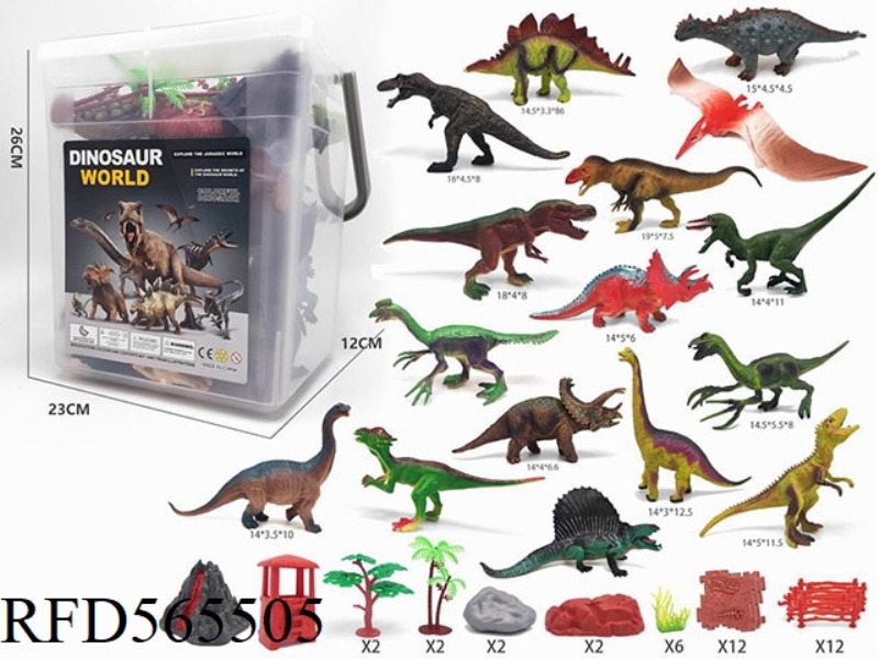 OVERSIZED BUCKET 16 DINOSAURS 40 ACCESSORIES OVERSIZED STORAGE BUCKET