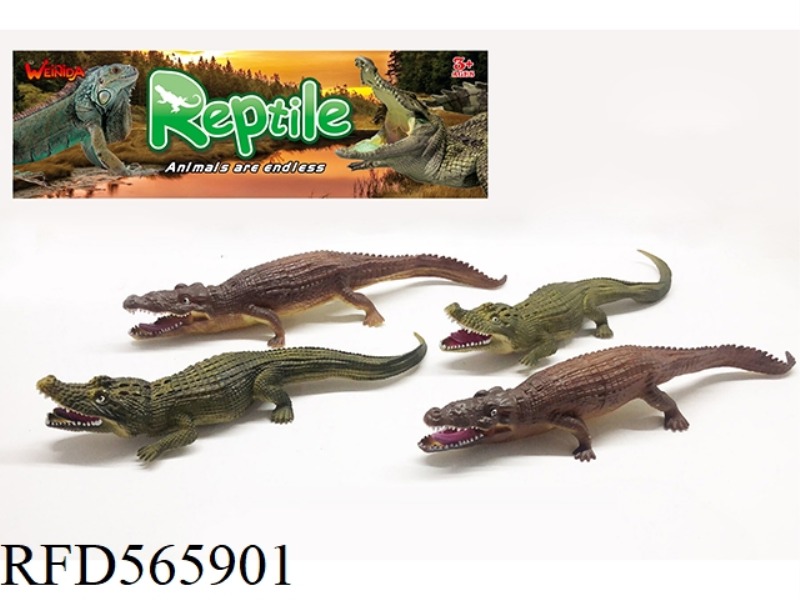 4 SETS OF SIMULATED CROCODILE SETS (12 INCHES) (GCC) (CPC)