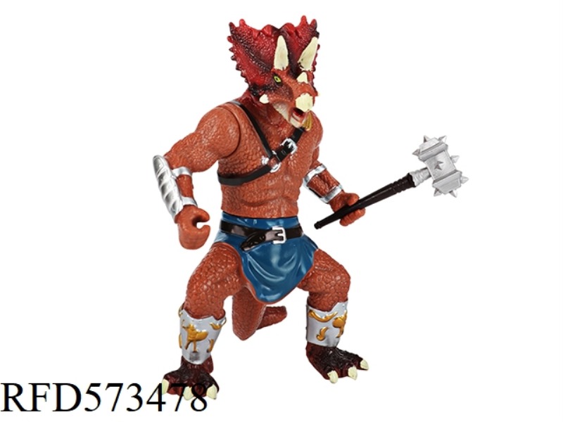 TRICERATOPS THE DINOSAUR WARRIOR. RANDOM WITH 1 WEAPON