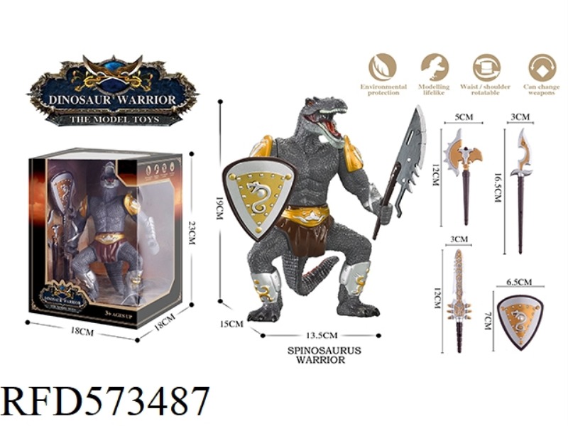 DINOSAUR WARRIOR T. REX WITH 4 WEAPONS