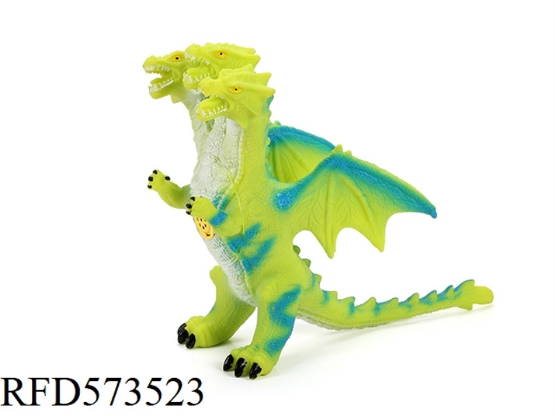 THREE-HEADED DRAGON. - GREEN