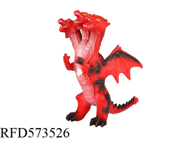 THREE-HEADED DRAGON. - RED