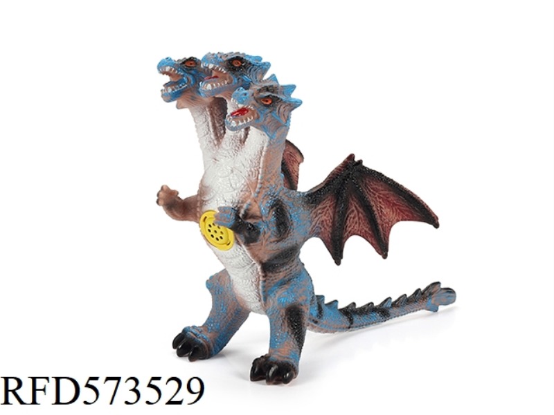 THREE-HEADED DRAGON. - BLUE