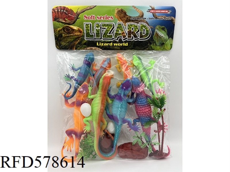 8 LIZARDS WITH BB WHISTLE