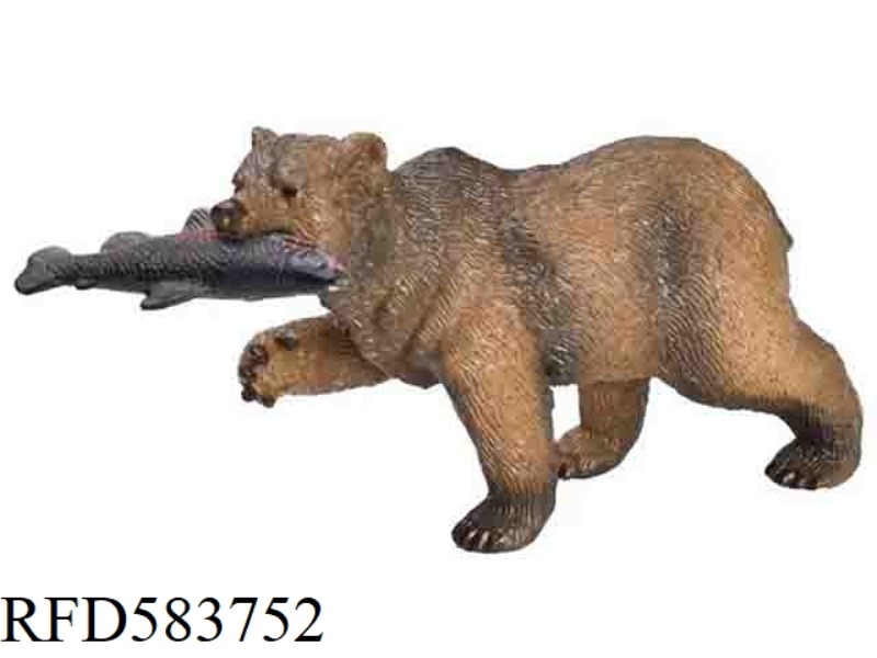 BEAR BITES FISH (YELLOW)