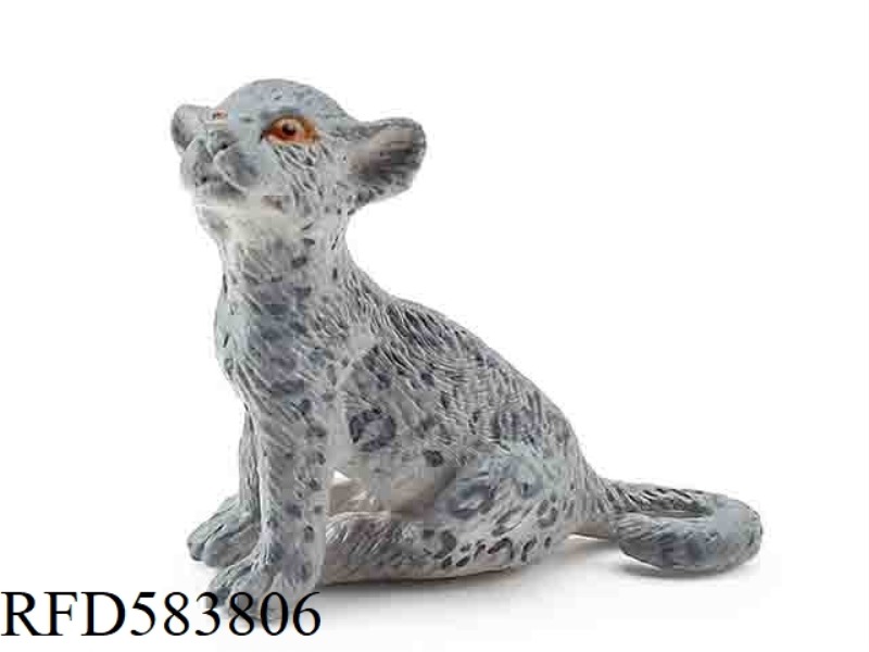 SITTING SNOW LEOPARD