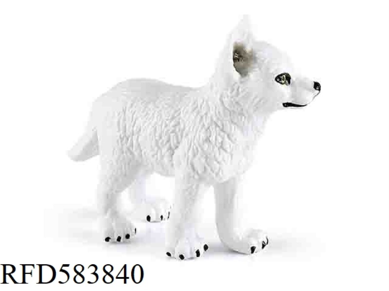 STANDING LITTLE ARCTIC WOLF