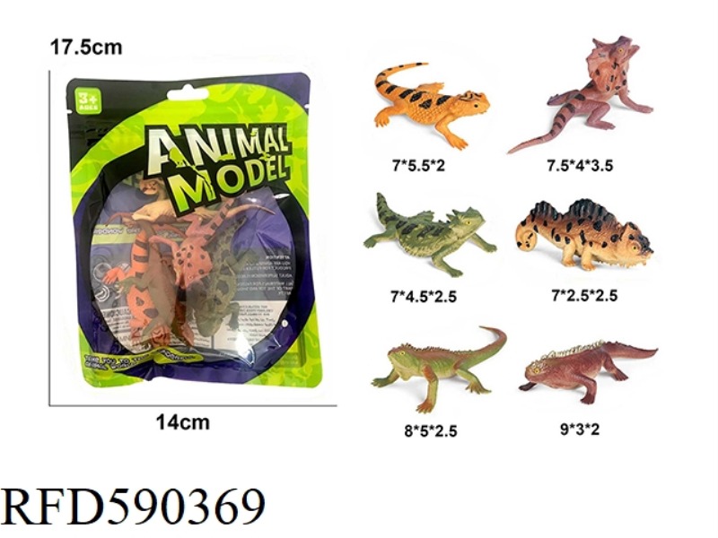 MINI SOLID LIZARDS 6 PACK