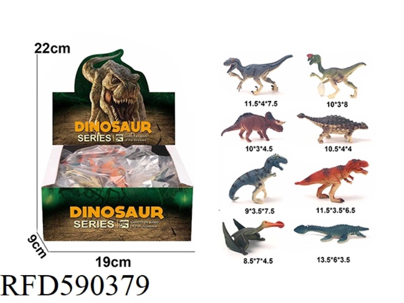 8 SOLID DINOSAURS 24PCS