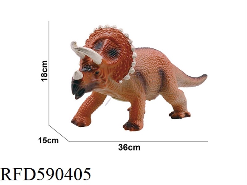 17 INCH TRUMPET TRICERATOPS VINYL DINOSAUR WITH IC