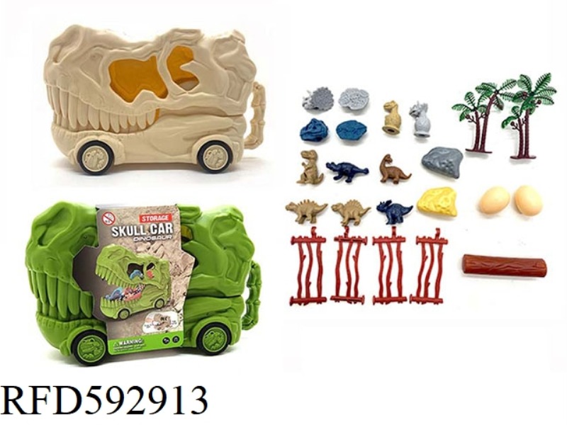 MODEL-SCENE ASSEMBLY COMBINATION A OF SLIDING DINOSAUR BONE STORAGE VEHICLE (NO SOUND, NO LIGHTING A